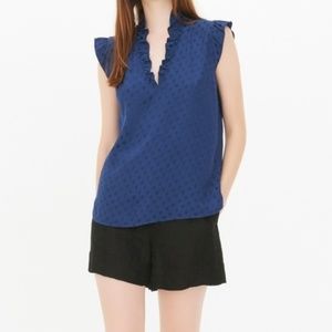 Sandro Poppy navy sleeveless blouse size 2/medium